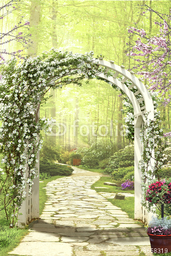

Фотообои ArtSide Цветочная арка (78658319) Штукатурка
