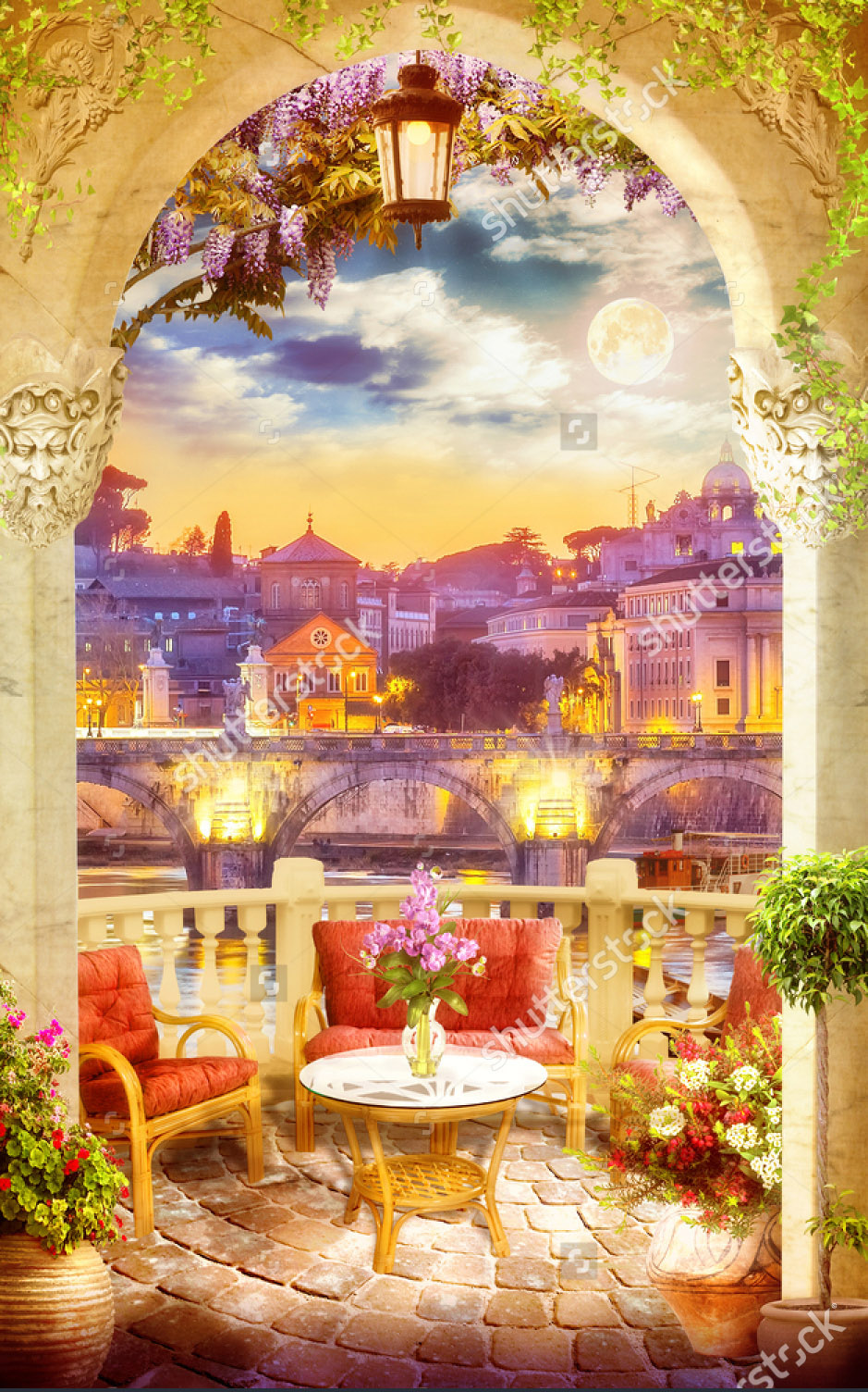 

Фотообои ArtSide Терраса (448031557) Штукатурка