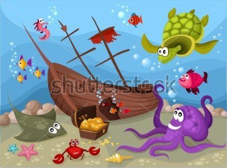 

Фотообои ArtSide Подводное царство (76640431) Штукатурка