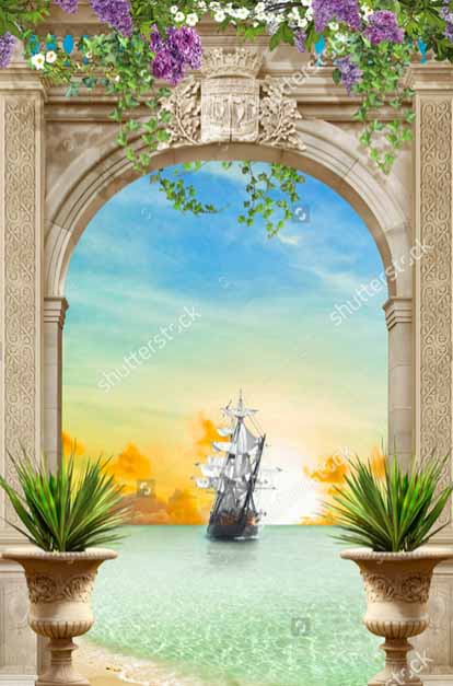 

Фотообои ArtSide Арка (438915250) Штукатурка