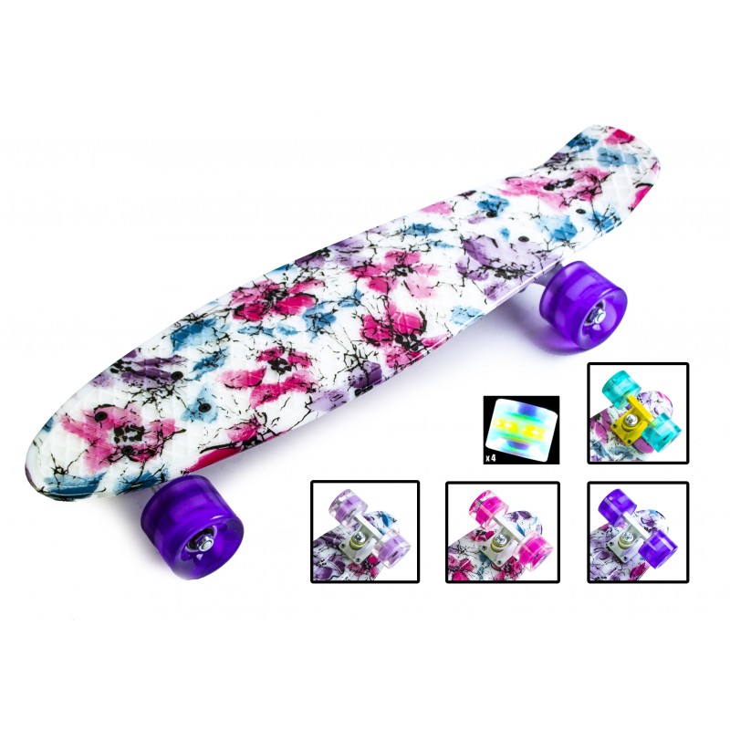 

Пенни борд Penny Board Flowers Chamomile 22" со светящимися колесами