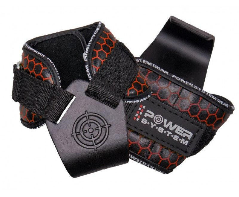 

Спортивные крюки для тяги на запястья Power System Hooks V2 PS-3360 Black-Red Черно-красные XL
