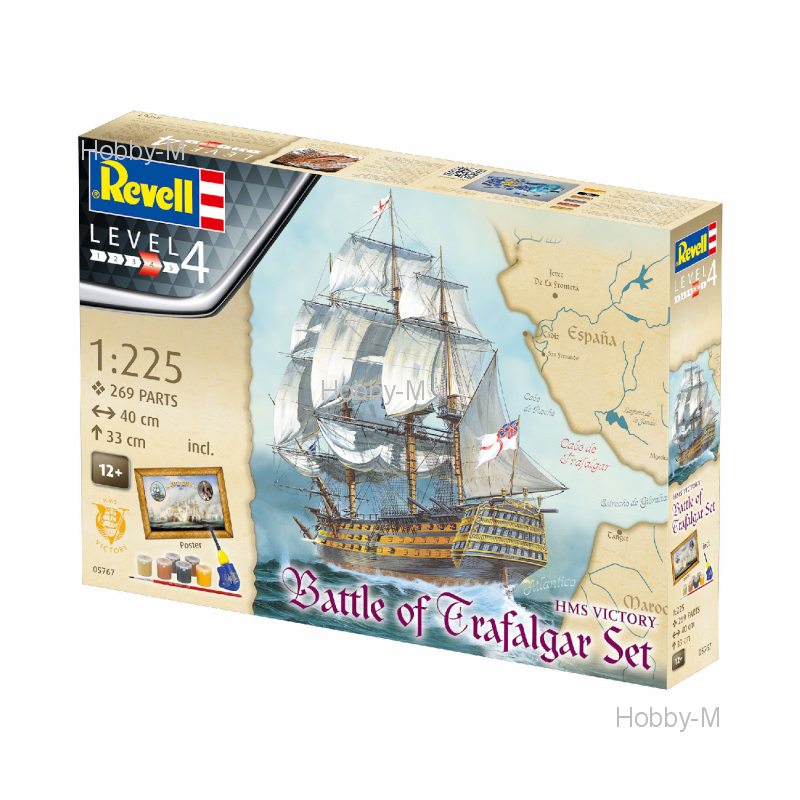 

Подарочный набор - HMS Victory "Трафальгарская битва" 1:225 Revell (RVL-05767)