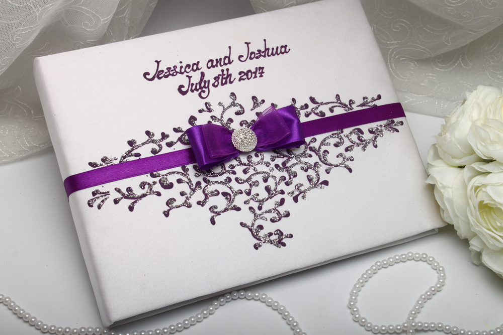 

Свадебная книга Vizzara для пожеланий и поздравлений Purple silver