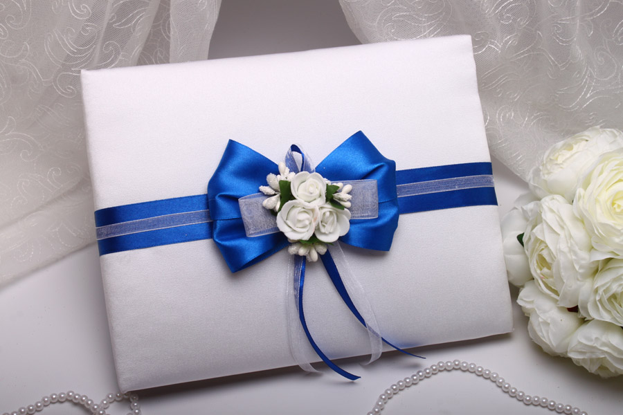 

Свадебная книга Vizzara для пожеланий и поздравлений Flowers blue