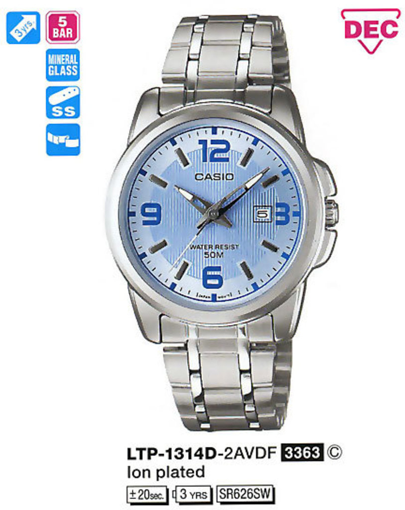 

Часы CASIO LTP-1314D-2AVDF