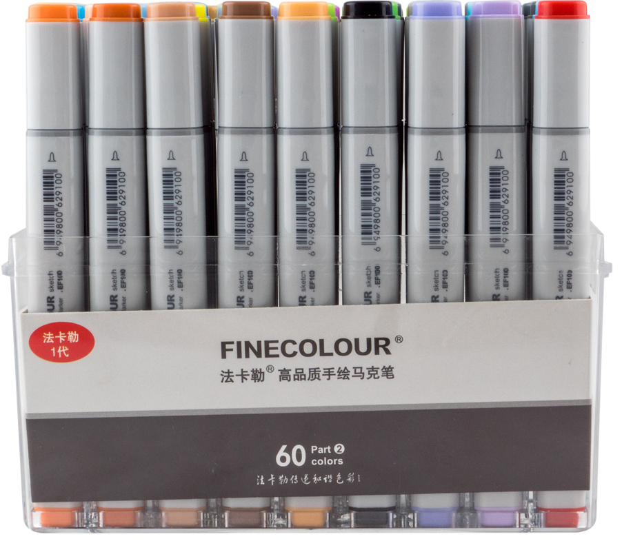

Набор маркеров Finecolour Sketchmarker 60 цветов (EF100-TB60)