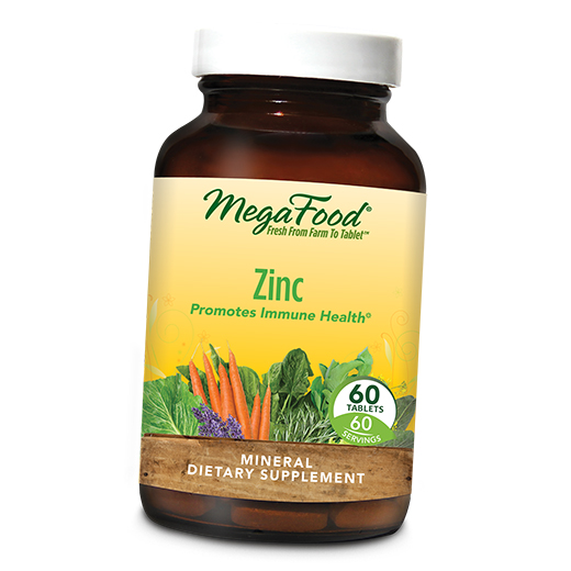 

Цинк, Zinc, Mega Food 60таб (36343024)