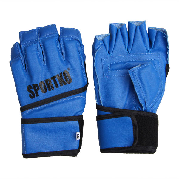 

Перчатки с открытыми пальцами Sportko ПД-4 синие XL