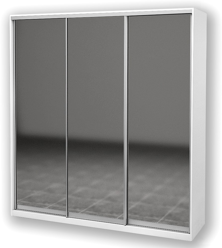 

Шкаф-купе трехдверный Roko 179.2х242х60 см Зеркало Белый