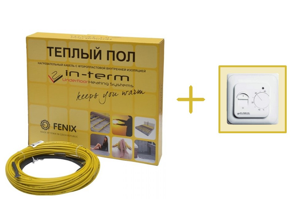 

Нагревательный кабель In-Therm 92 м / 9,2 м² - 11 м² / 1850 Вт + терморегулятор In-Therm RTC 70.26