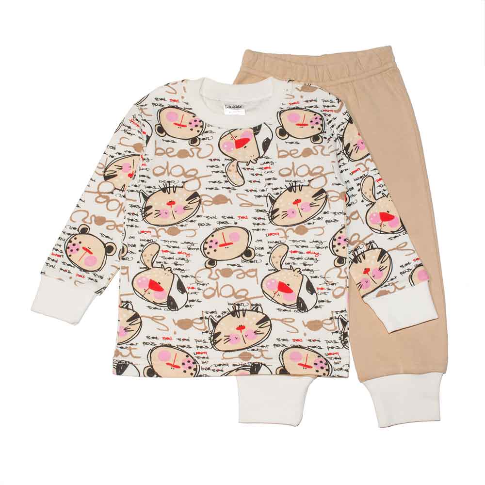 

Пижама Коты Interkids 1.5 года 86 см Кофейный 1083