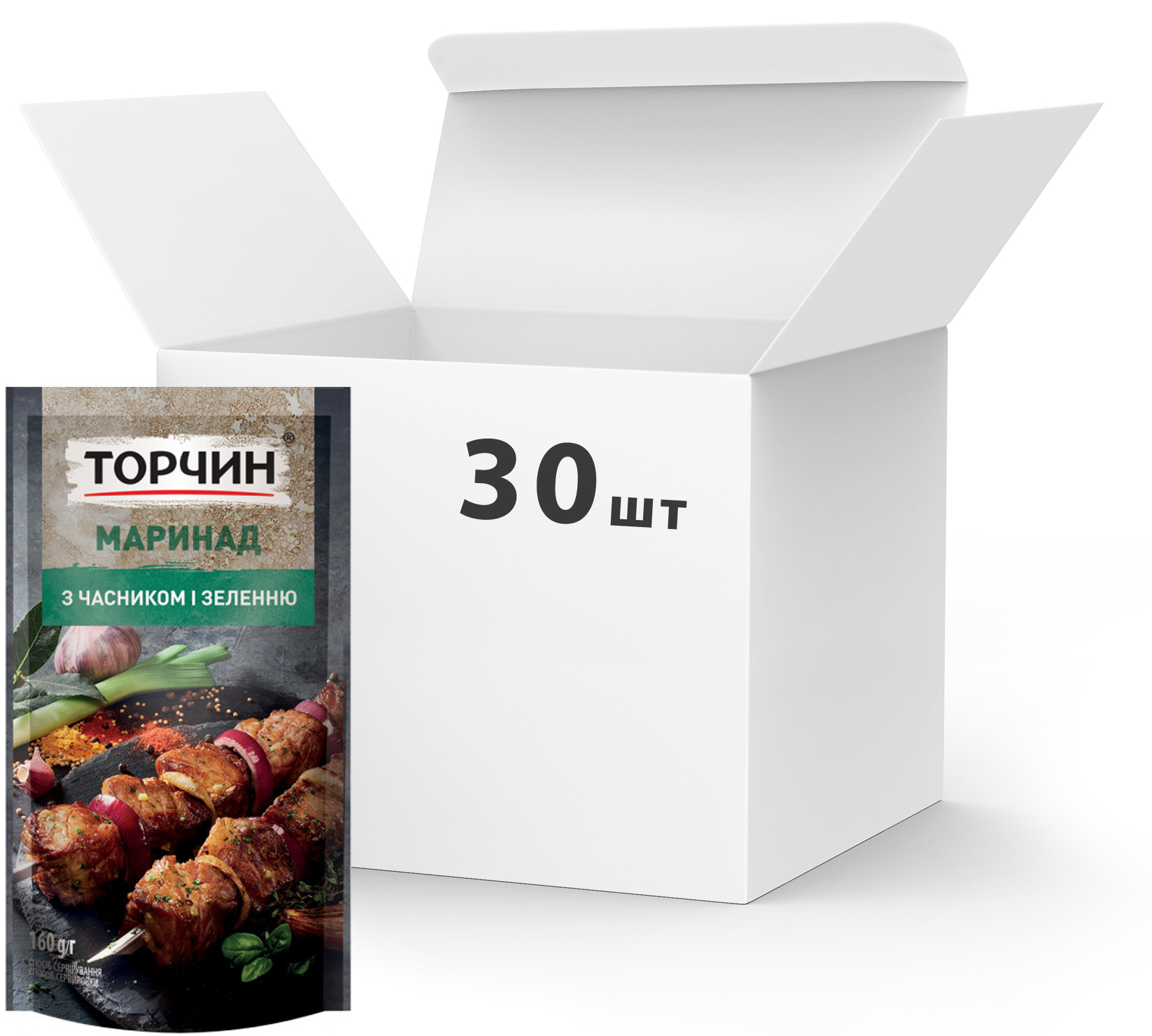 Акція на Упаковка маринада Торчин с чесноком и травами для свинины 160 г х 30 шт (7613036664707) від Rozetka UA