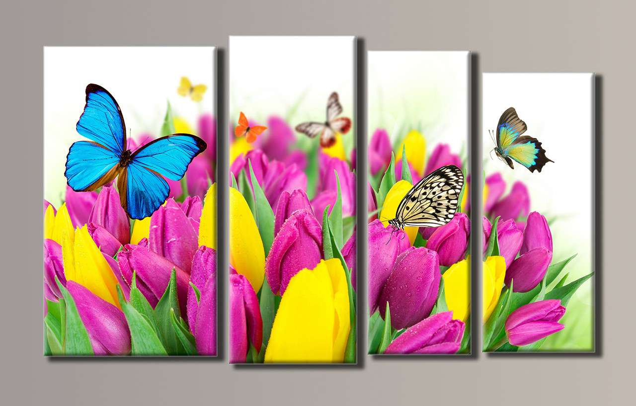 

Модульная картина Art&Print Тюльпаны и бабочки 90х54 см (HAF-009 )