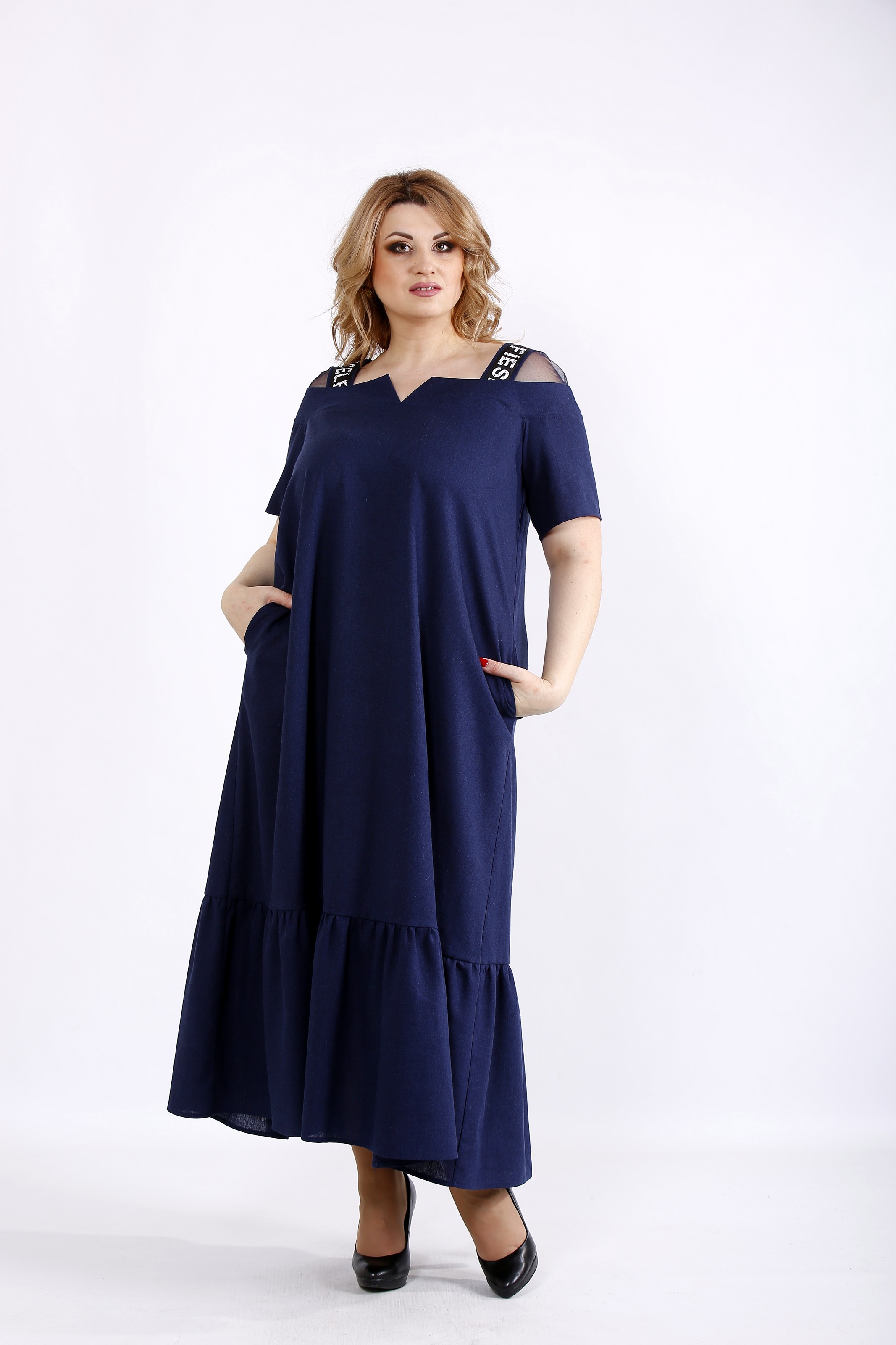 

Платье GARRY-STAR 01096-3  Голубой, Платье GARRY-STAR 01096-3 50 Голубой