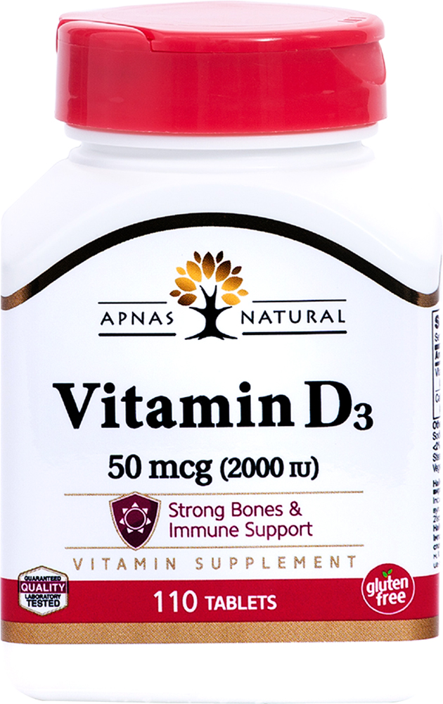 

Витамин D3 Apnas Natural 21th Century 50 мг (2000 MО) 110 таблеток (74098527111)