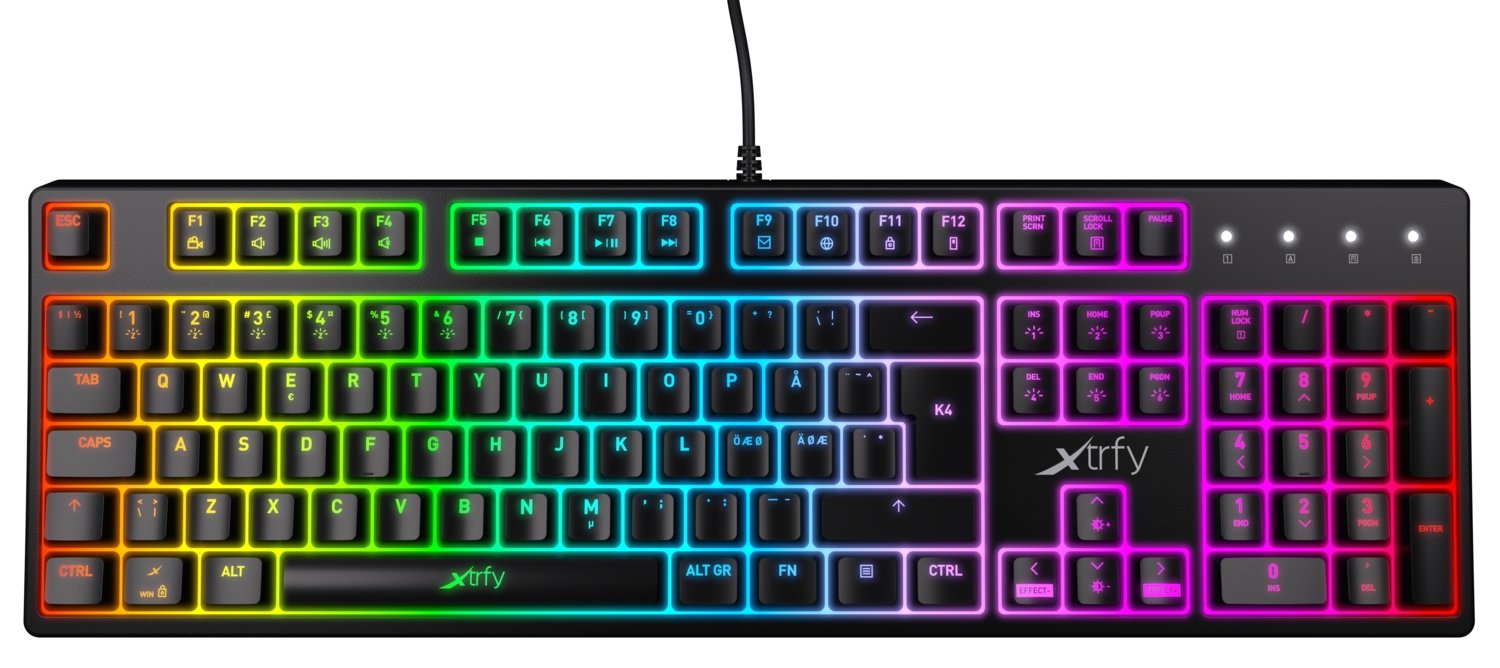 

Клавиатура игровая Xtrfy K4 RGB Kailh Red Ukr-Ru, Black