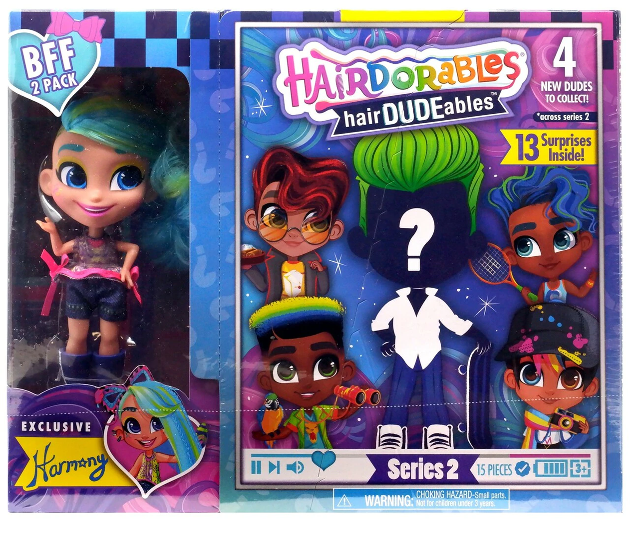 

Набор-сюрприз Hairdorables hairDUDEables S2 Harmony Модная парочка: девочка и мальчик (23775/23776) Just Play