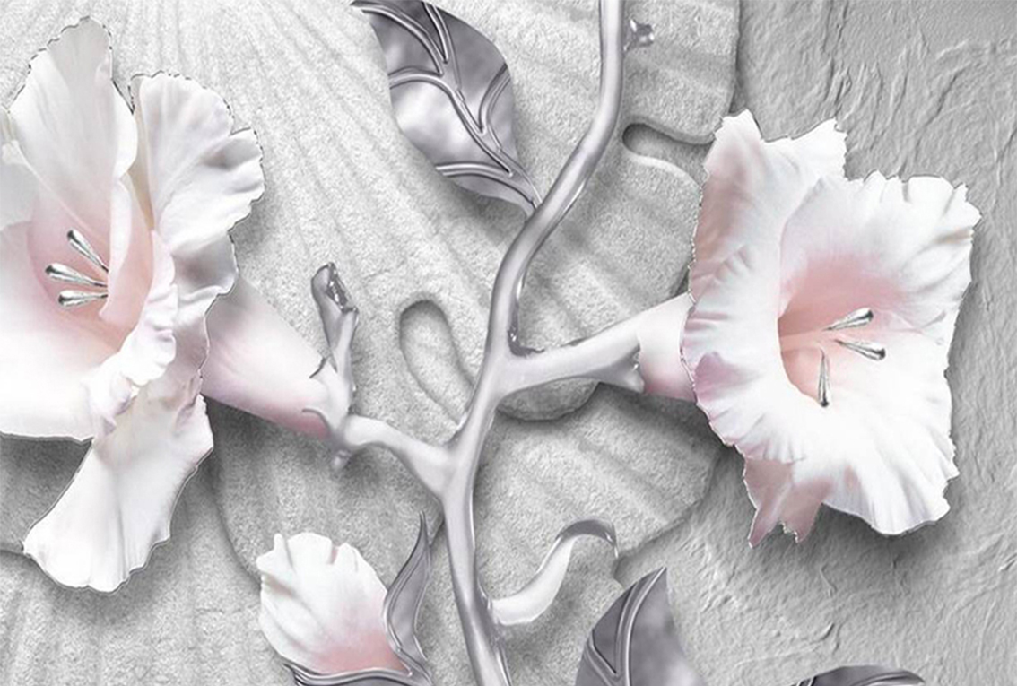 

3D Фотообои бумажные DeCors Нежный цветок 400x270 см 4 сегмента (181130)