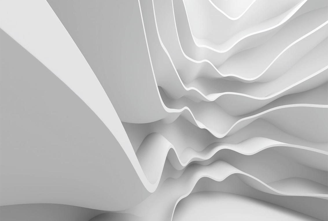 

3D Фотообои флизелиновые DeCors Белые складки 400x270 см 4 сегмента (181147ф)