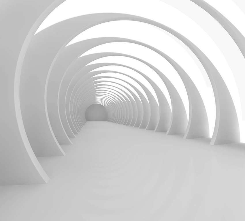 

3D Фотообои бумажные DeCors Белый коридор 300x270 см 3 сегмента (181095)