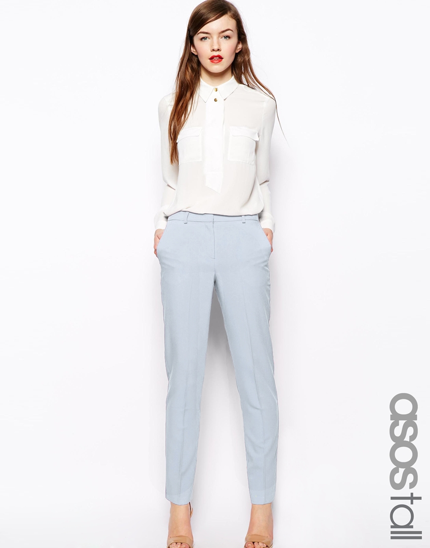 

Брюки из крепа ASOS AS433530  Голубой, Брюки из крепа ASOS AS433530 S Голубой