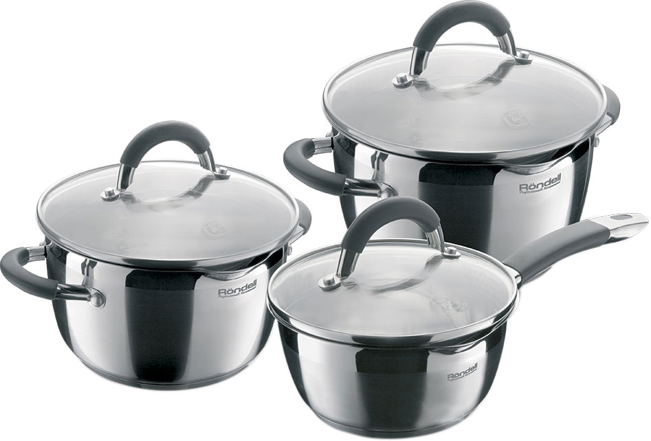 

Набор посуды из нержавеющей стали 6 предметов Rondell Flamme RDS-341