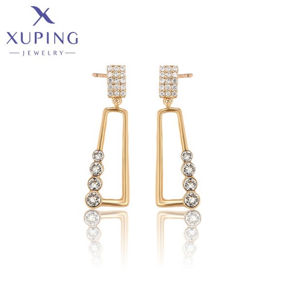 

Серьги Xuping с белыми фианитами позолота 18К 3614000