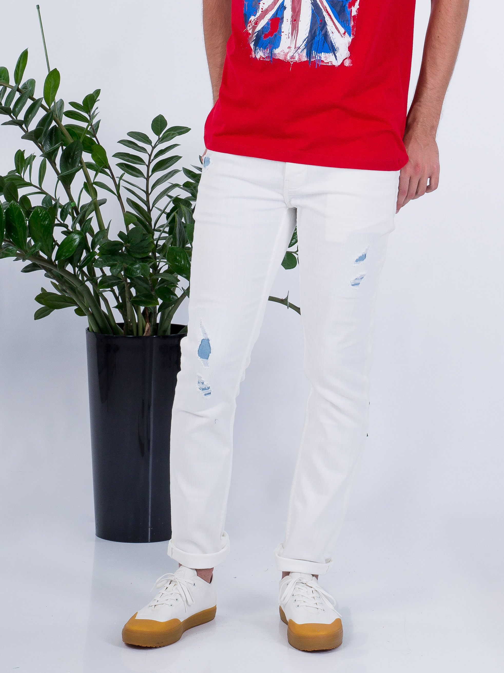

Джинсы с потертостями Jack & Jones 217232520 M Белый