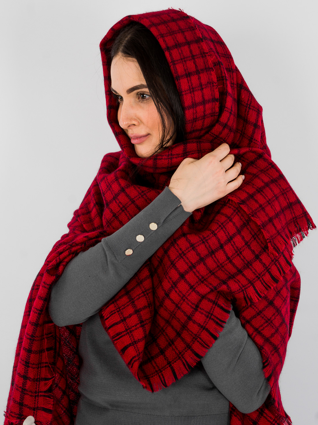 

Шарф Jennyfer 90ross One size черный + красный