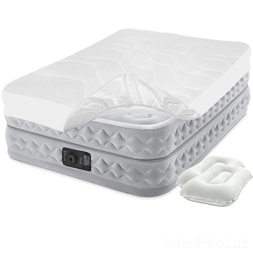 

Надувная кровать Intex 64490-3, 152 х 203 х 51,электронасос, наматрасник, подушки. Двухспальная