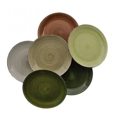 

Тарелка керамическая Flora NATURE микс 27 см. 45124 6 штук