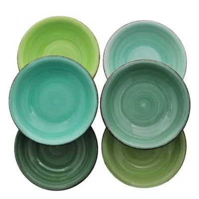 

Тарелка керамическая глубокая Flora MINT микс 21,5 см. 45119 6 штук