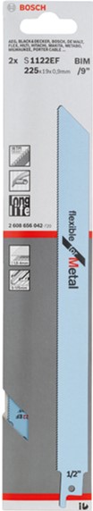 

Пиляльні полотна для шабельної пилки Bosch S 1122 EF Flexible for Metal 2 шт.