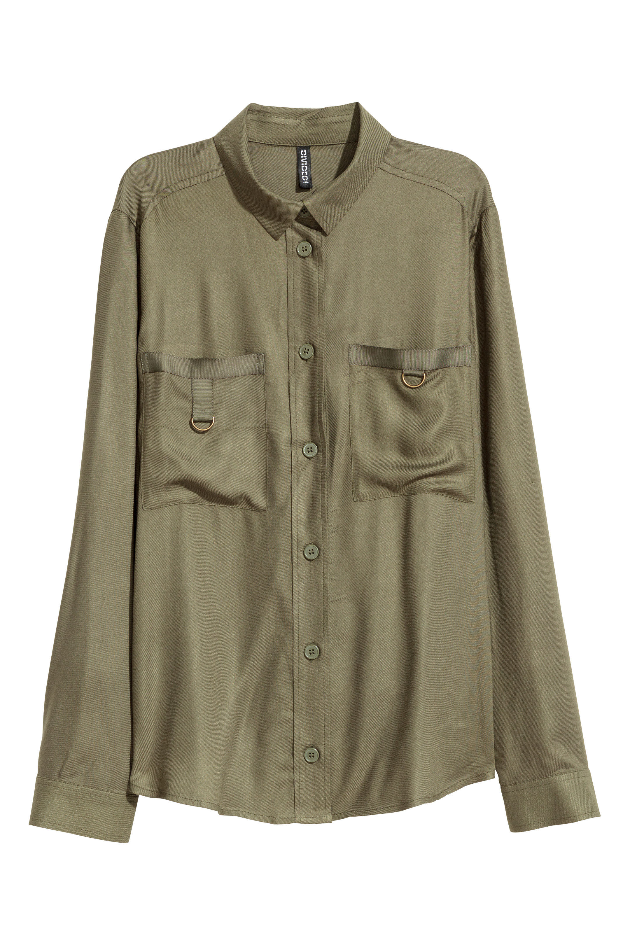 

Рубашка H&M  хаки 5420196, Рубашка H&M 34 хаки 5420196