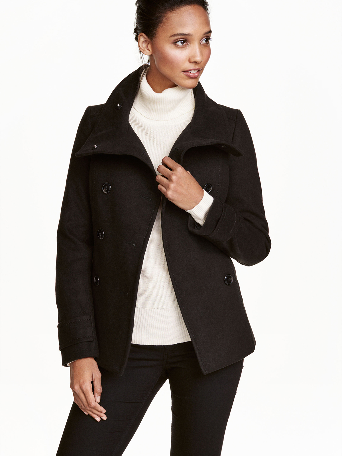 

Полупальто H&M 38 черный 3901624