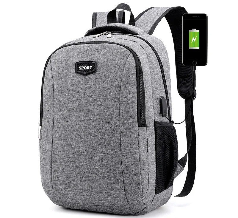 

Мужской рюкзак BR-S Sport из полиэстера с USB выходом серый 35 л 1340705444