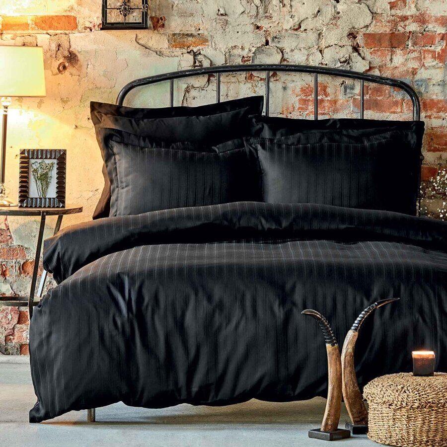 

Постельное белье Karaca Home сатин - Charm bold siyah черный евро