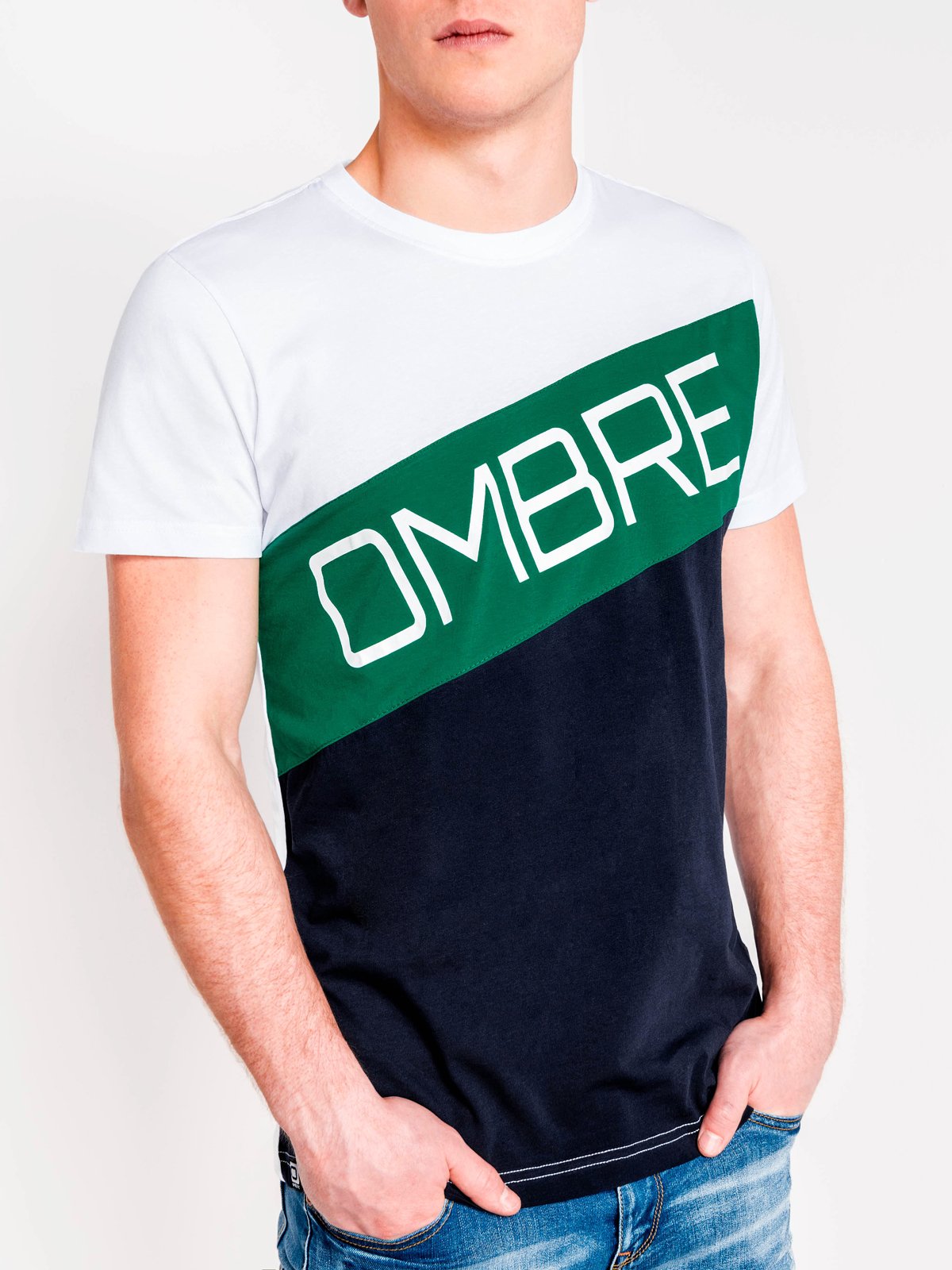 

Футболка Ombre S650 з принтом темно-синя S 5902228053903
