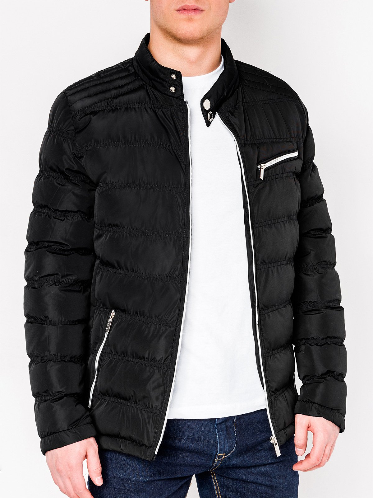 

Куртка Ombre c209 стьобана чорна M 5902228006442