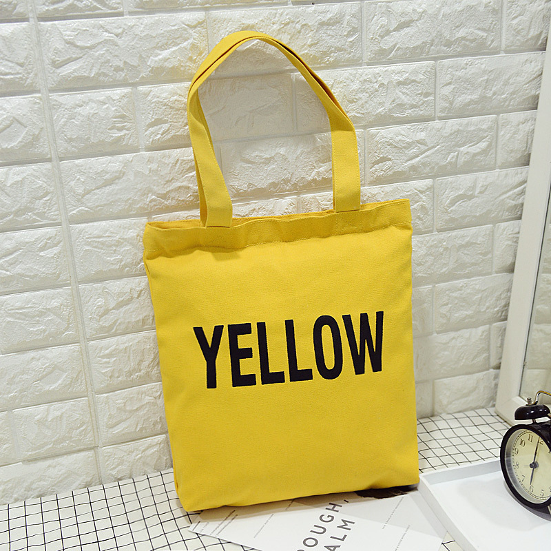 

Тканевая Эко Сумка Шоппер City-A Color с надписью Yellow Желтая