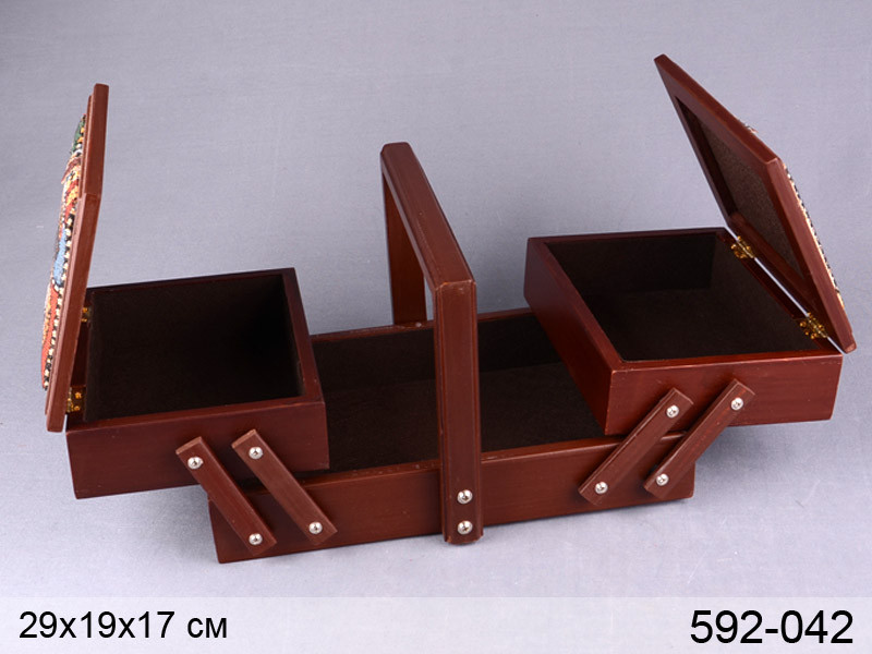 

ШКАТУЛКА ДЛЯ РУКОДЕЛИЯ «АРАЛИЯ» 29*19*17 см Lefard 2796-BR-1181