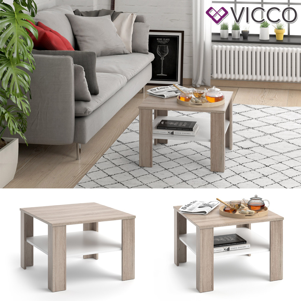 

Журнальный столик Vicco Homer 60x60, белый, сонома