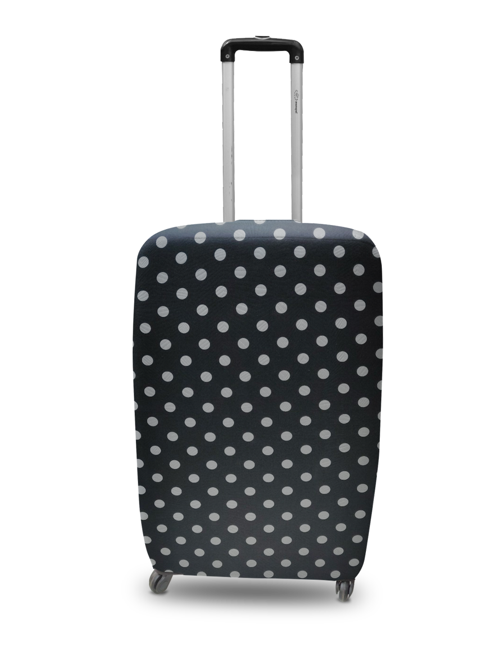

Чехол для чемодана Coverbag неопрен M горох черный