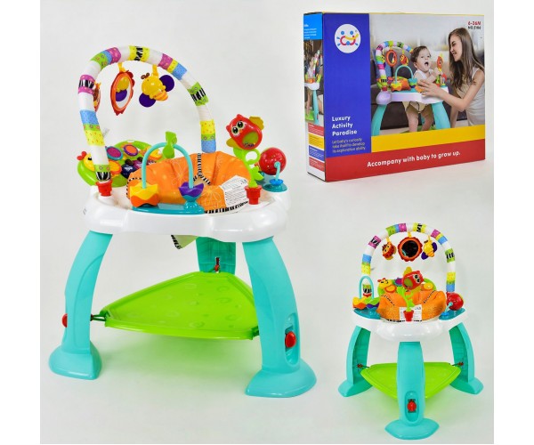 

Музыкальный игровой центр Huile Toys 2106 многофункциональный со звуковыми эффектами Бирюзовый