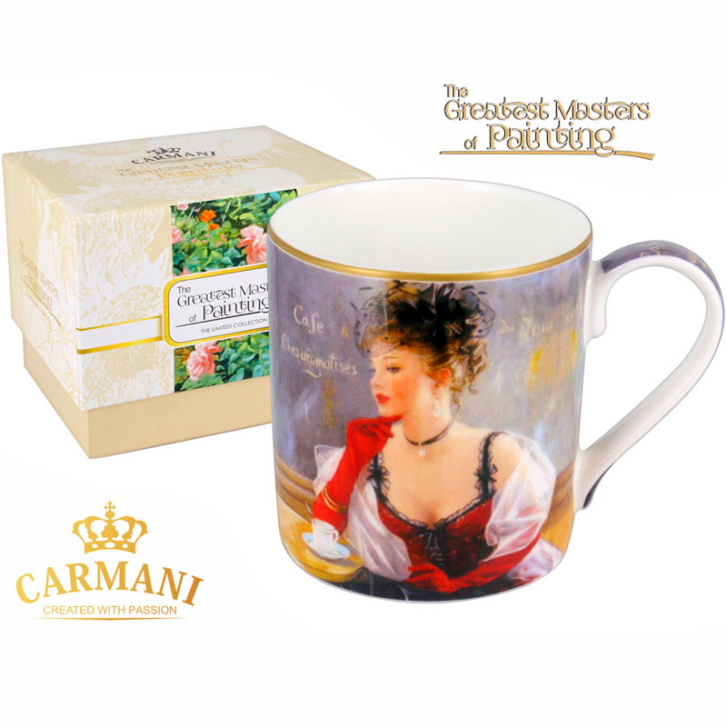 

Кружка фарфоровая За чашкой кофе Carmani 32128-BR-1704