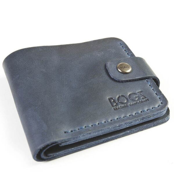 

Мужской кошелек ручной работы из кожи BOGZ Classic+ CH Blue P3M8S8