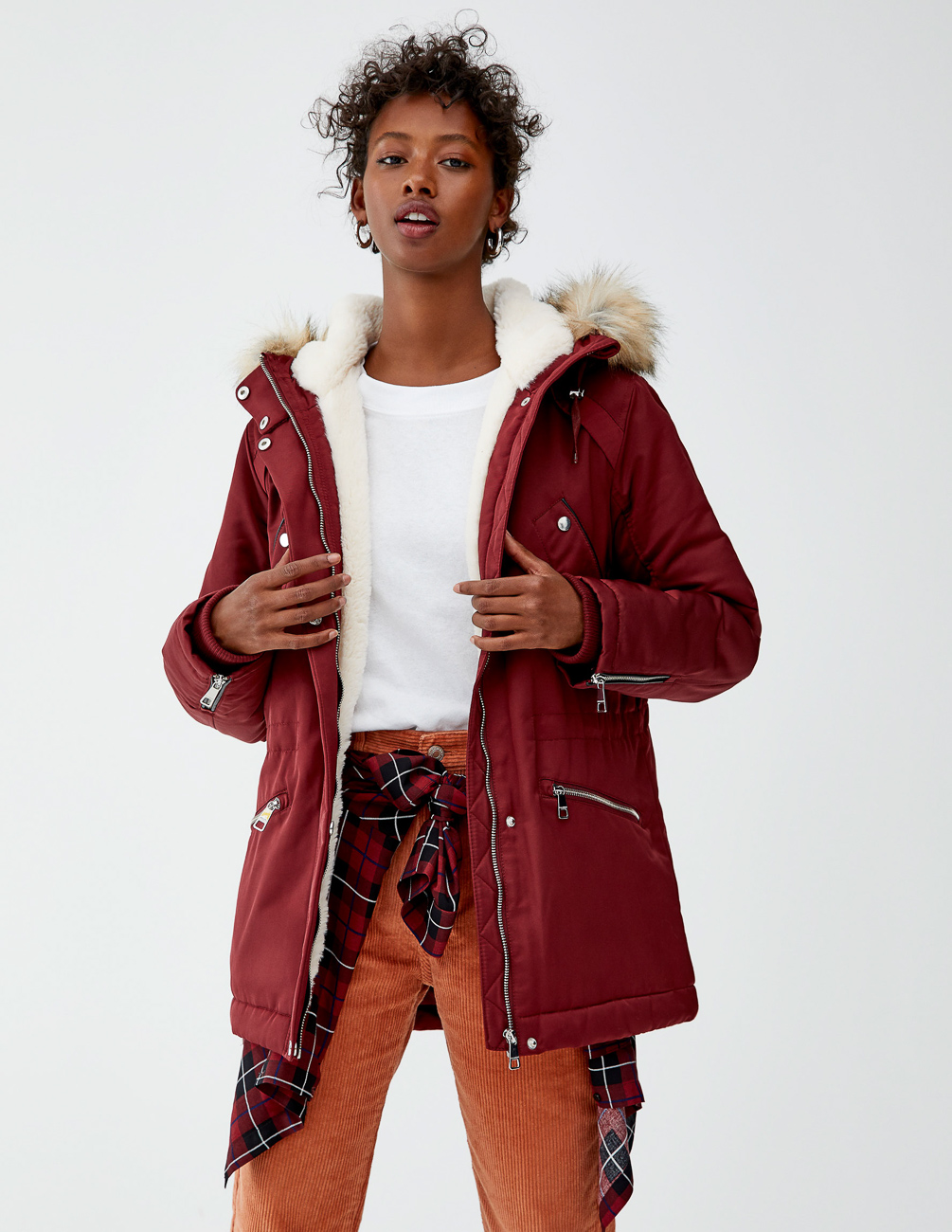 

Парка PULL & BEAR Ж1052774 (9712/334/605) цвет бордовый M