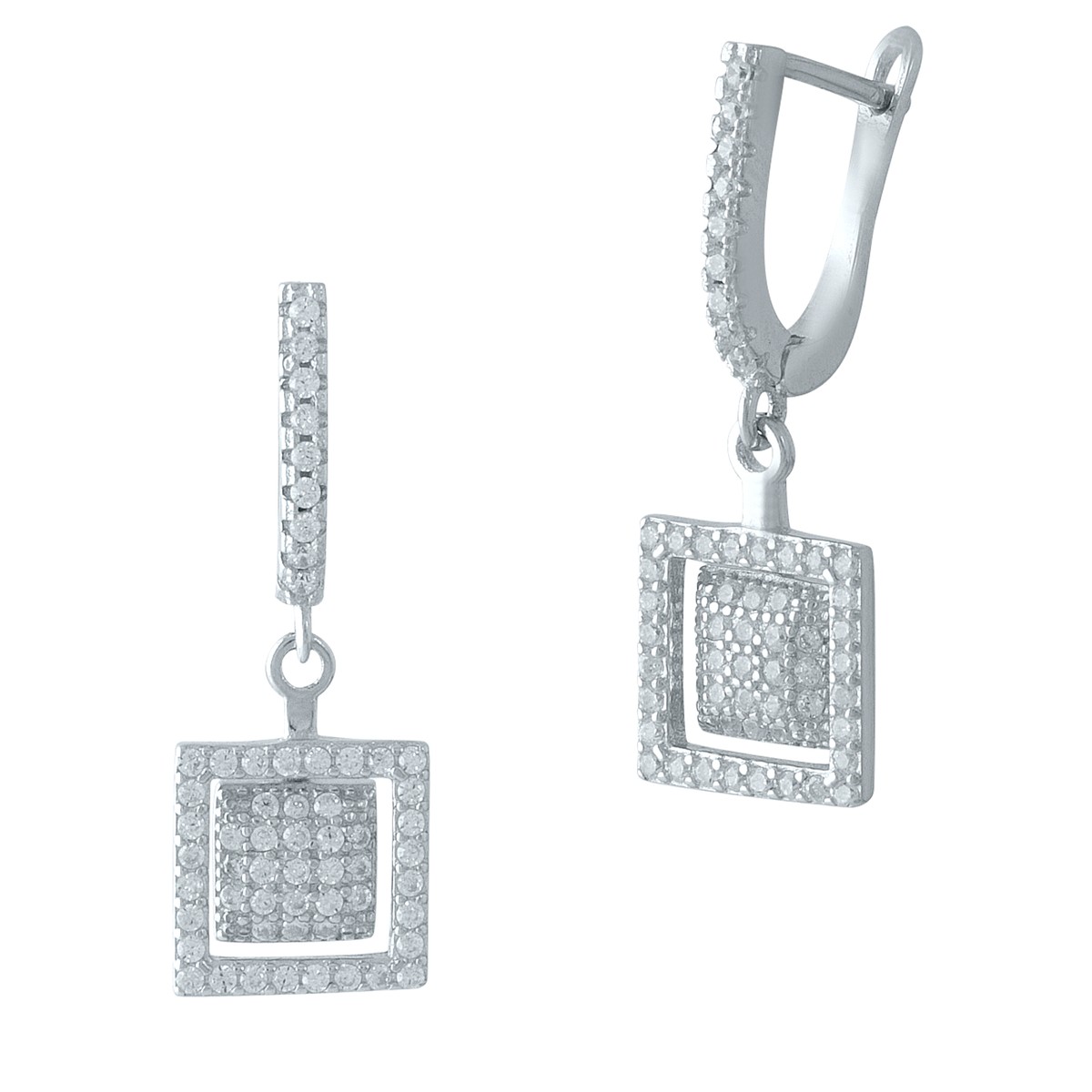 

Серебряные серьги SilverLine с фианитами