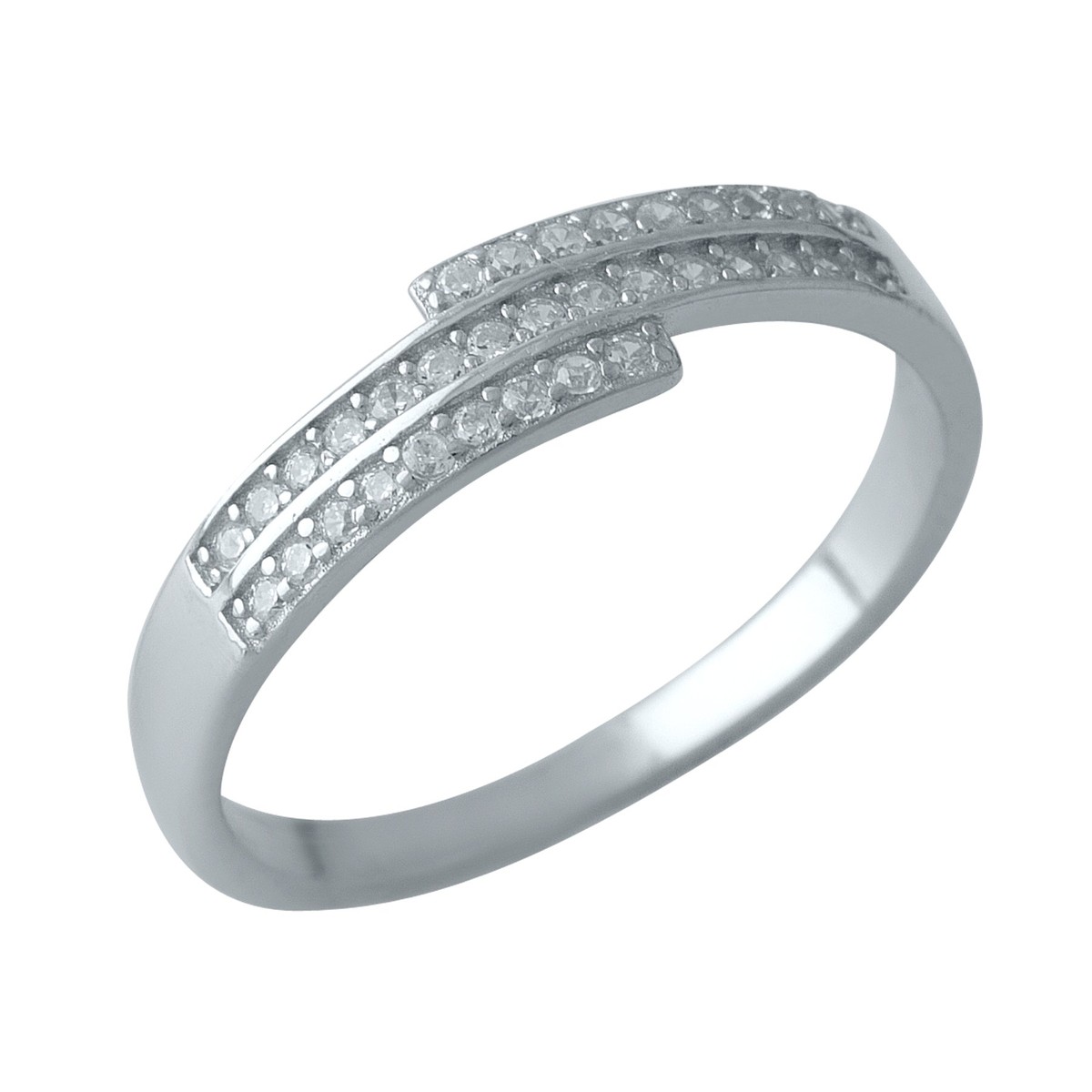 

Серебряное кольцо SilverLine с фианитами 18 размер